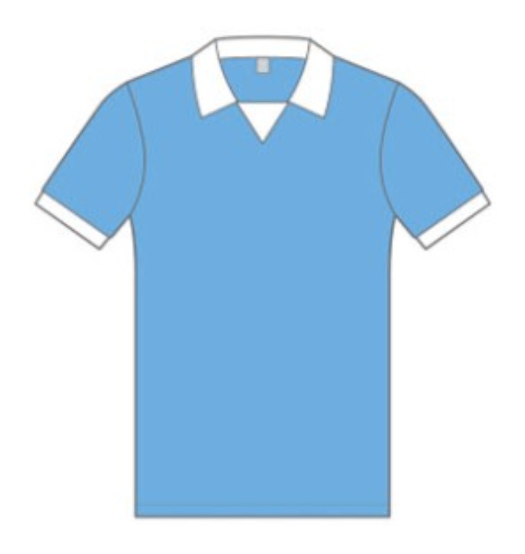 Primera equipación de Man City 58-59