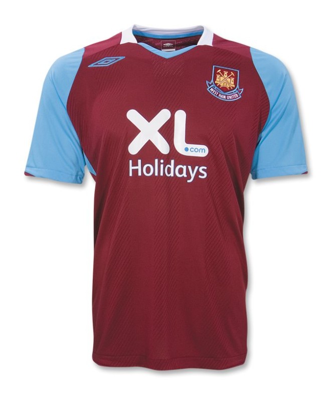 Primera equipación de West Ham United 08-09