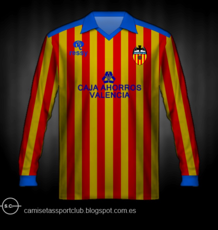 Segunda equipación de Valencia 86-87