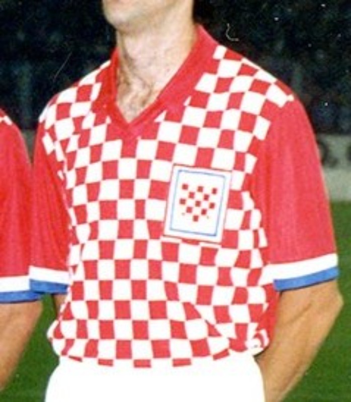 Primera equipación de Croacia 1990