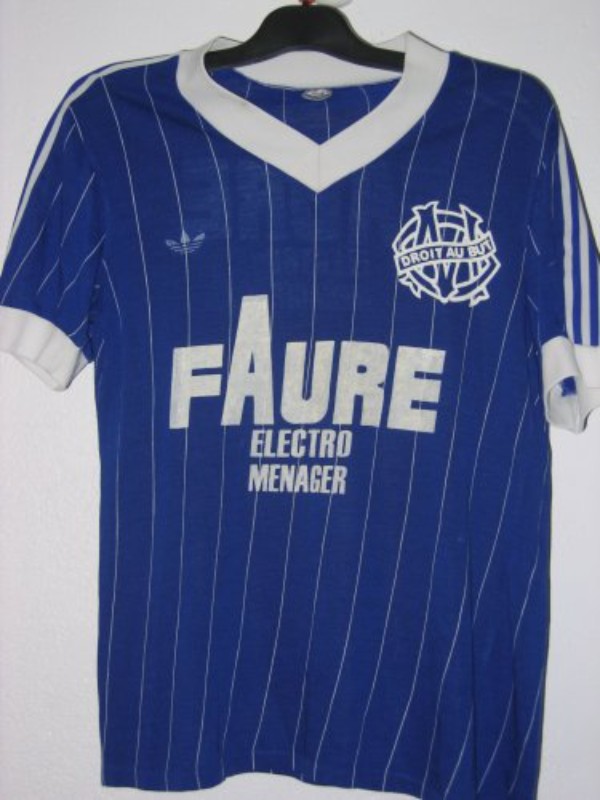 Segunda equipación de Olympique de Marsella 81-82