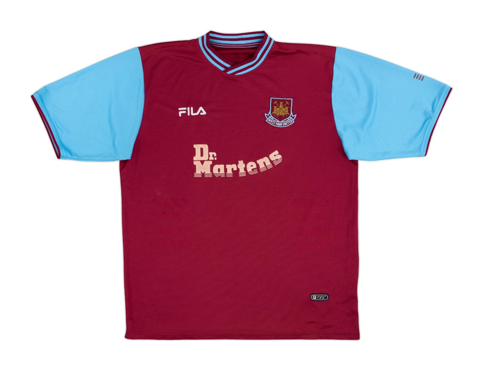 Primera equipación de West Ham United 01-02