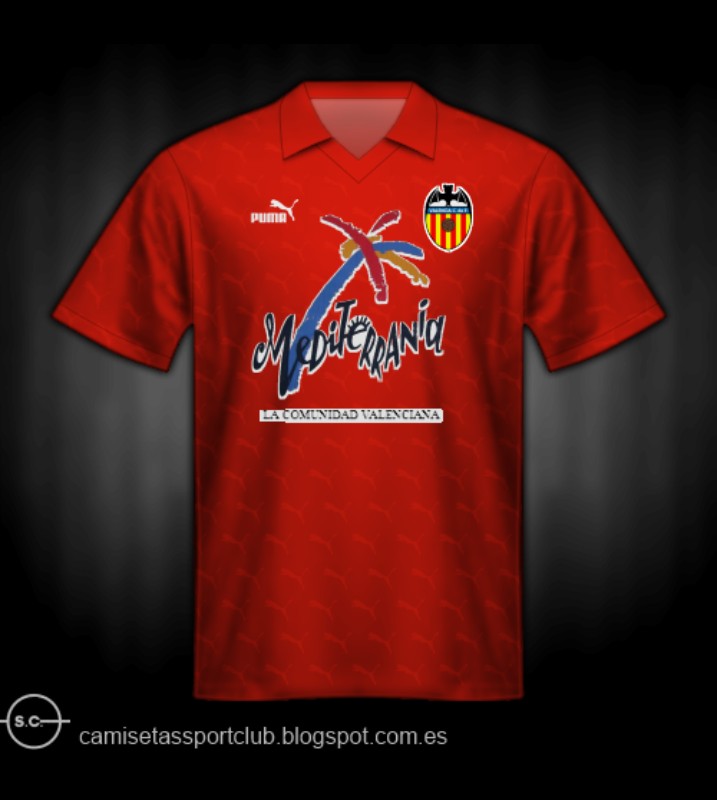 Segunda equipación de Valencia 92-93