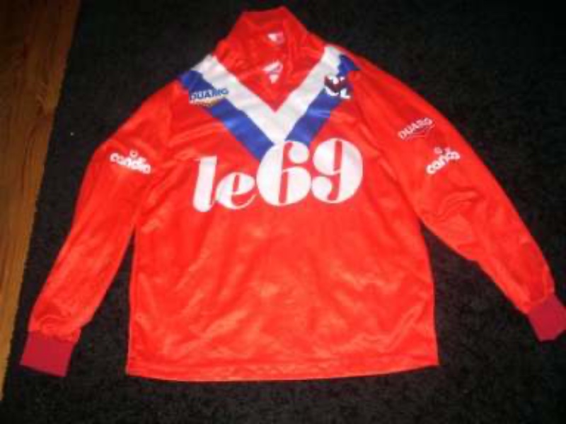 Segunda equipación de Olympique de Lyon 90-91