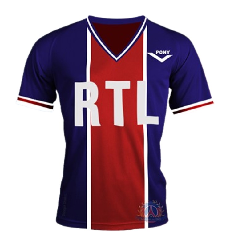 Primera equipación de Paris Saint-Germain 77-78