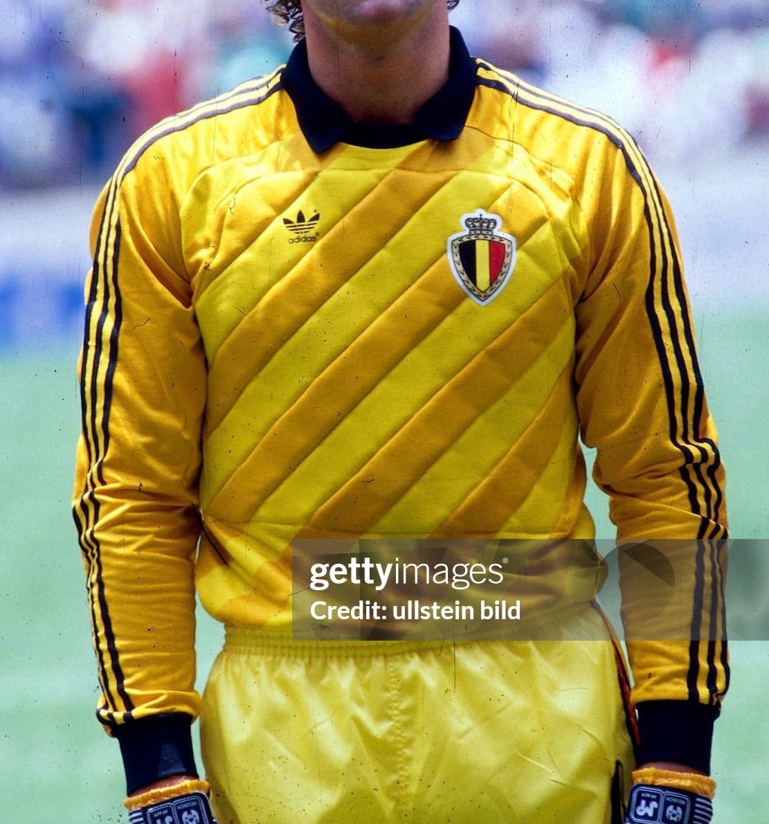 Equipación de portero de Bélgica 1986