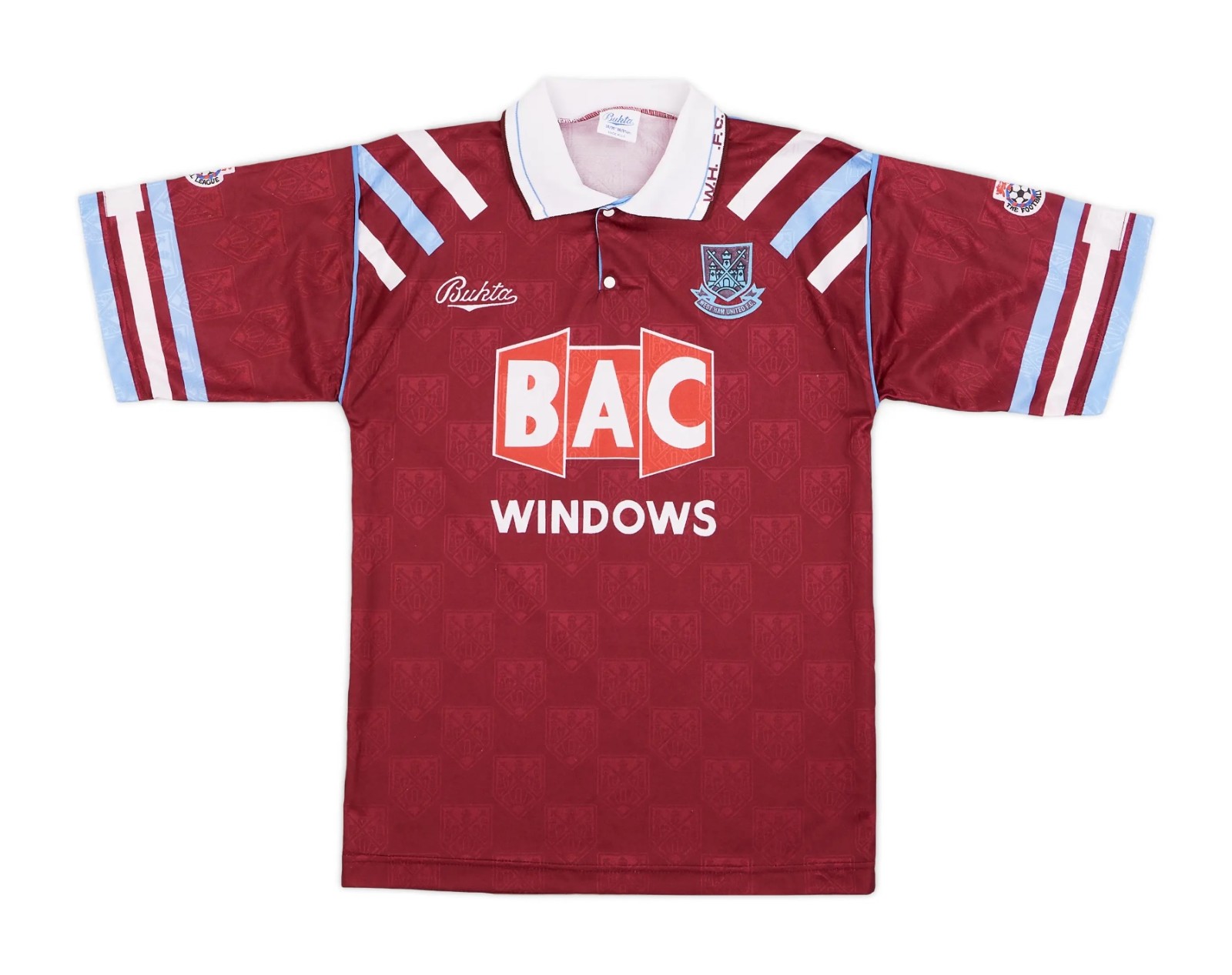 Primera equipación de West Ham United 91-92