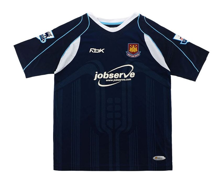 Segunda equipación de West Ham United 06-07