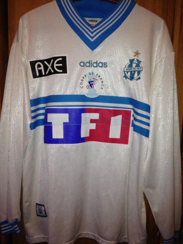 Primera equipación de Olympique de Marsella 96-97
