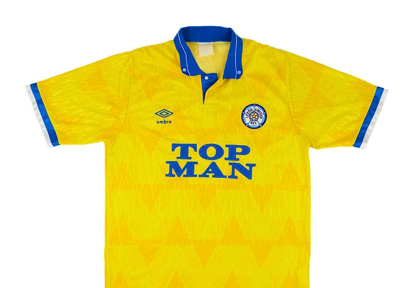 Segunda equipación de Leeds 90-91