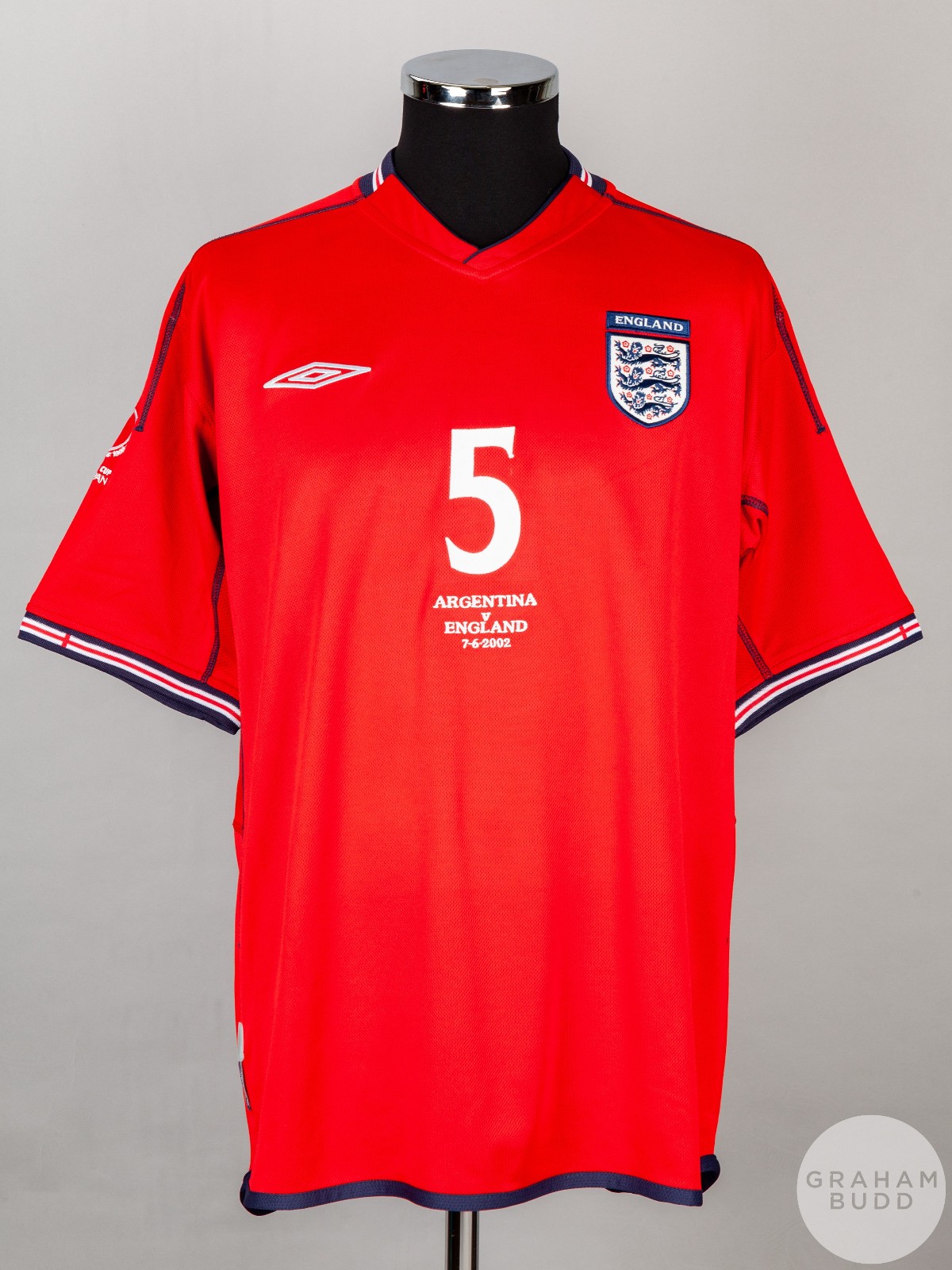 Segunda equipación de Inglaterra 2002