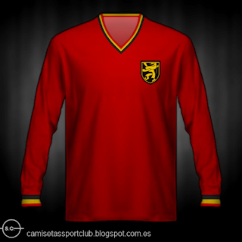Primera equipación de Bélgica 1970