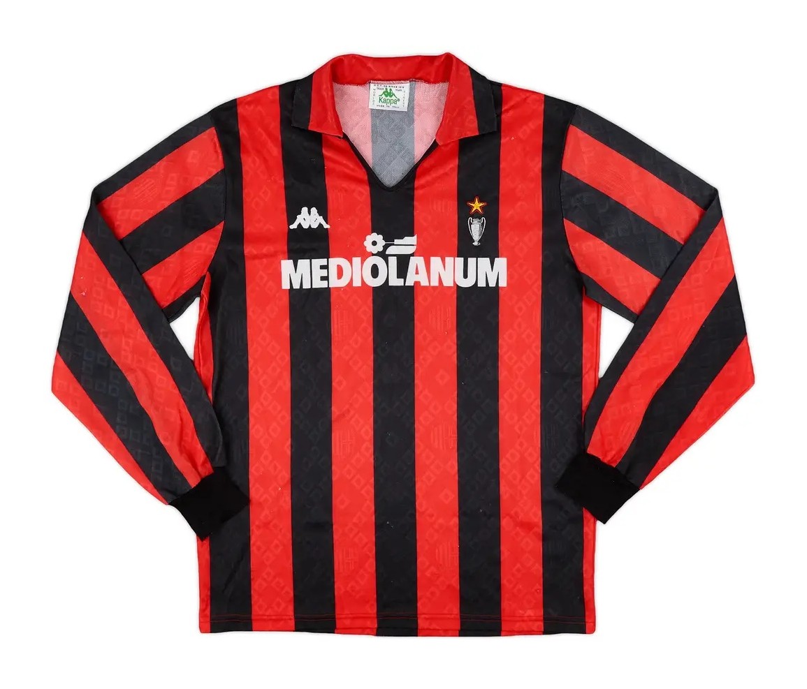 Primera equipación de Milan 89-90