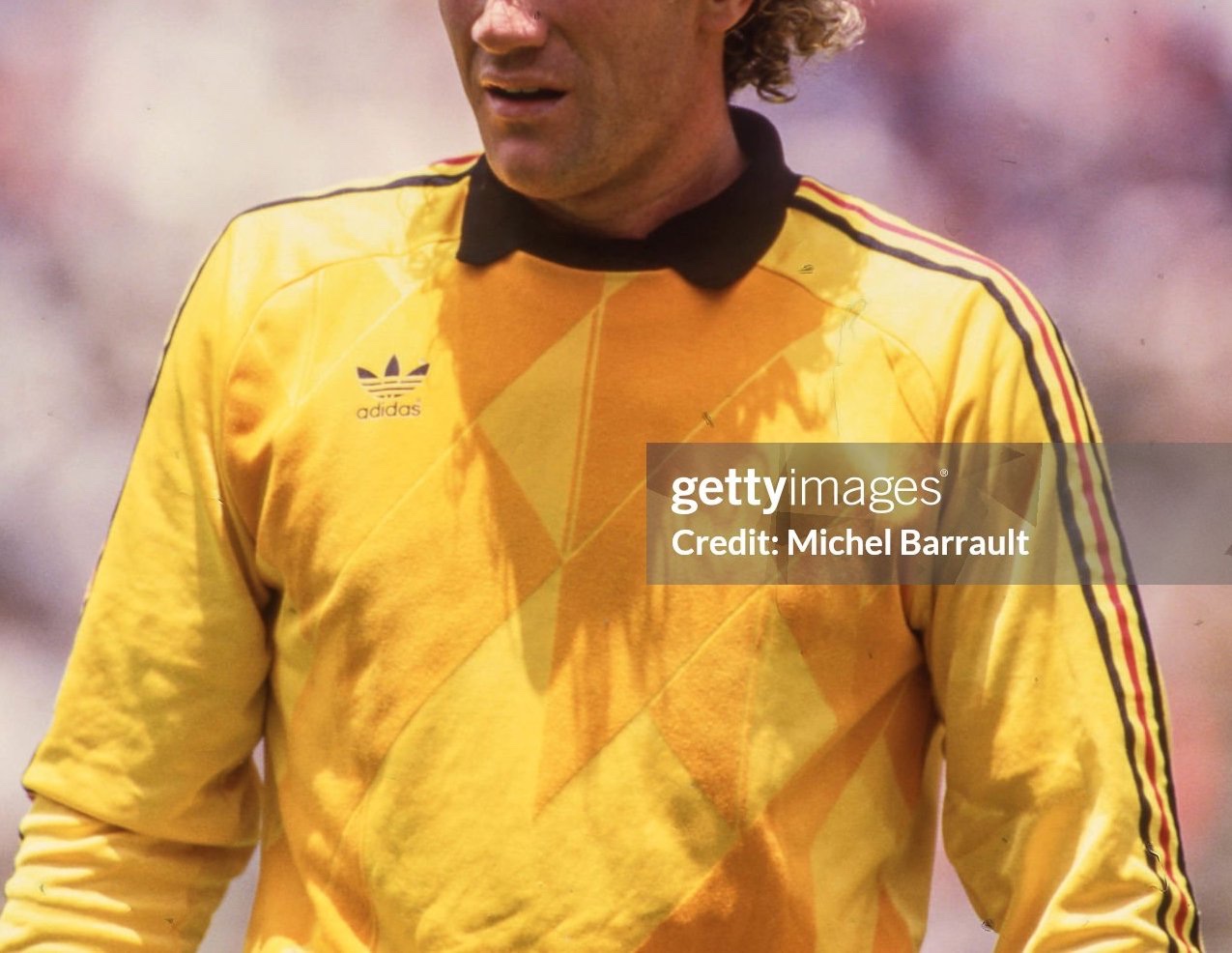 Equipación de portero de Bélgica 1986