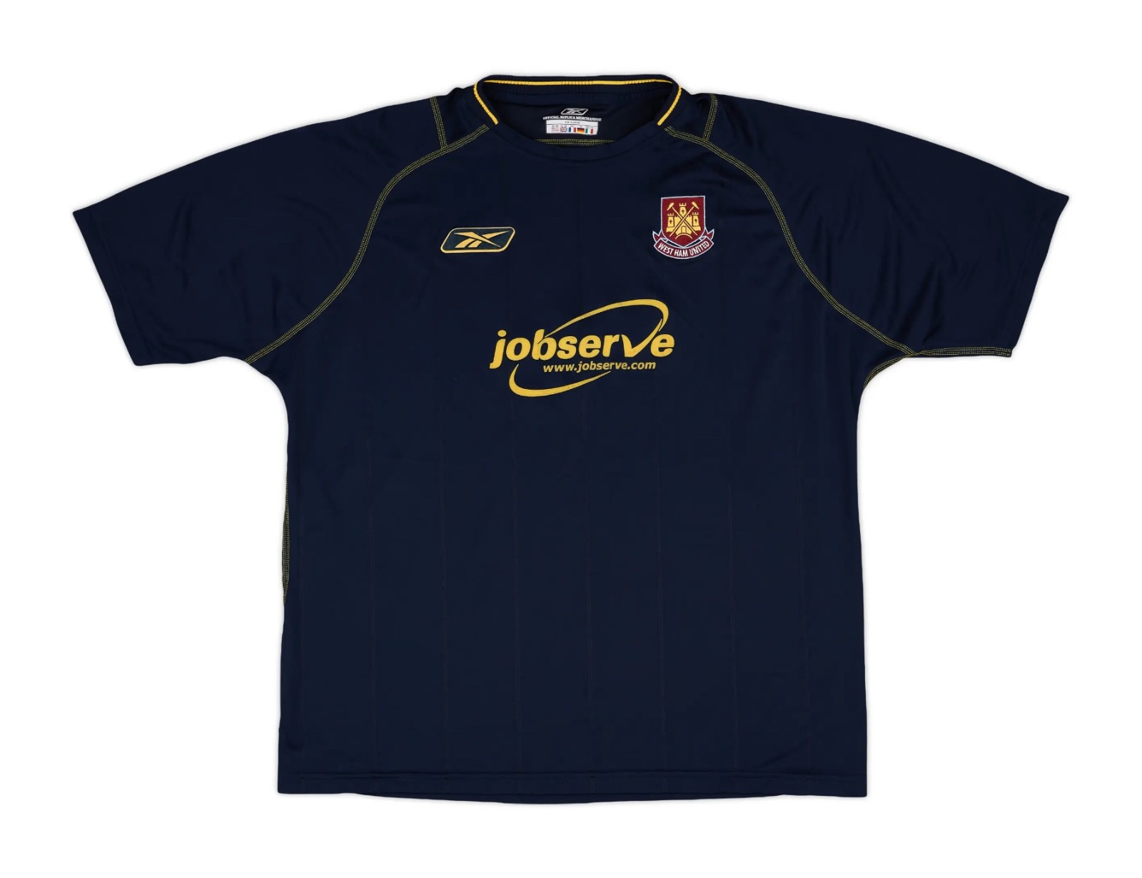 Segunda equipación de West Ham United 03-04